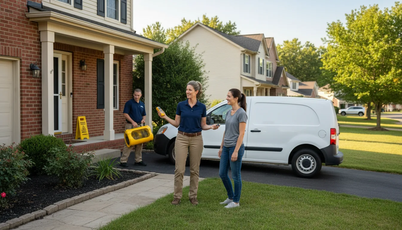 Residential water damage restoration in Harvard, IL